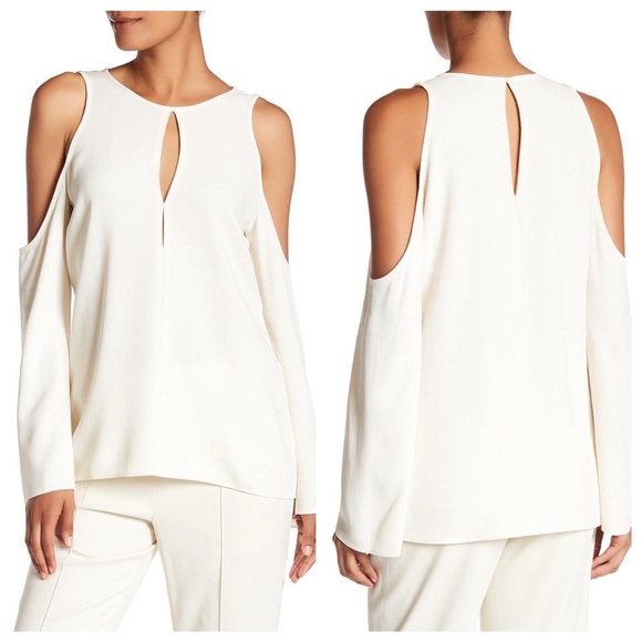 Theory Tops - NWT Theory Sarver Rosina cold shoulder cream sizeS